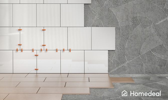 Posa professionale di piastrelle a parete e pavimento con distanziatori e adesivo – Homedeal